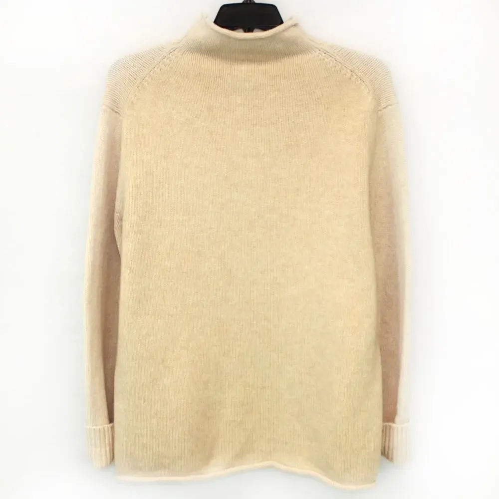 J.Crew Always Sweater Pullover Lambswool Blend Cozy Minimalist Turtleneck Medium